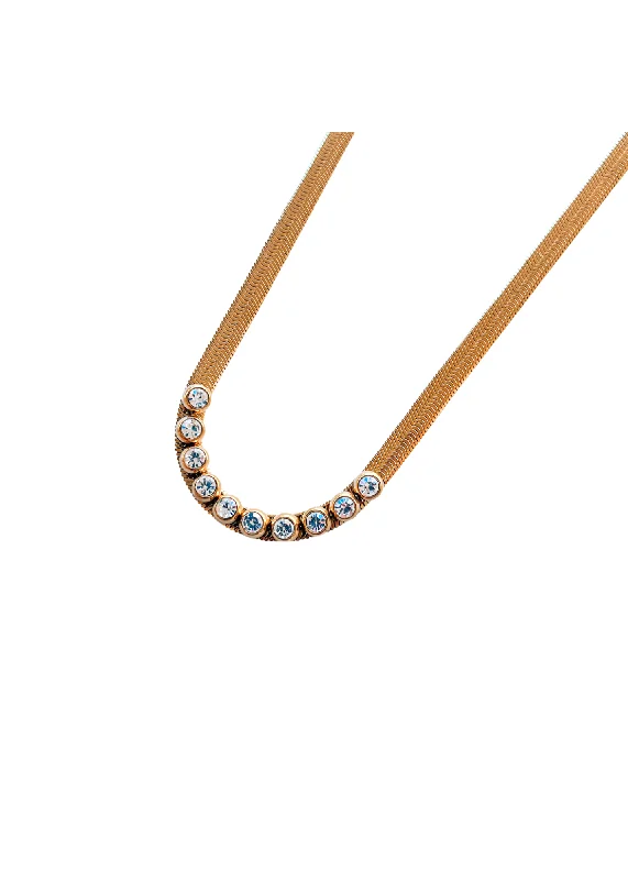 Gold Necklace with Diamonds-Ceaser 1