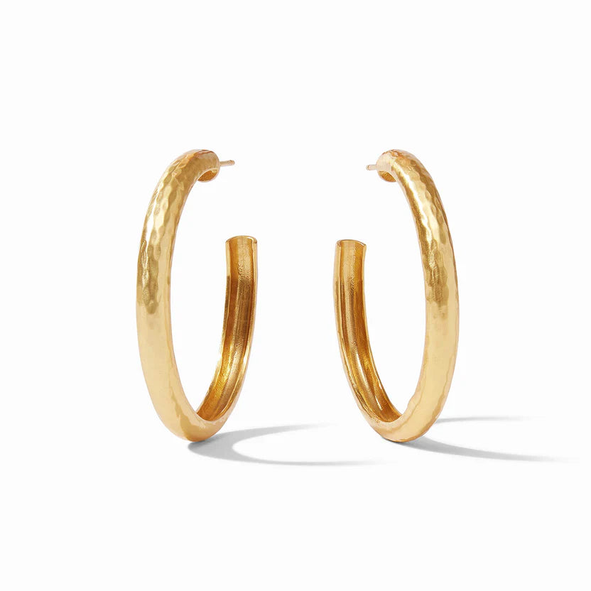 Bohemian Style Earrings-Julie Vos | Havana Large Hoop Earrings in Gold