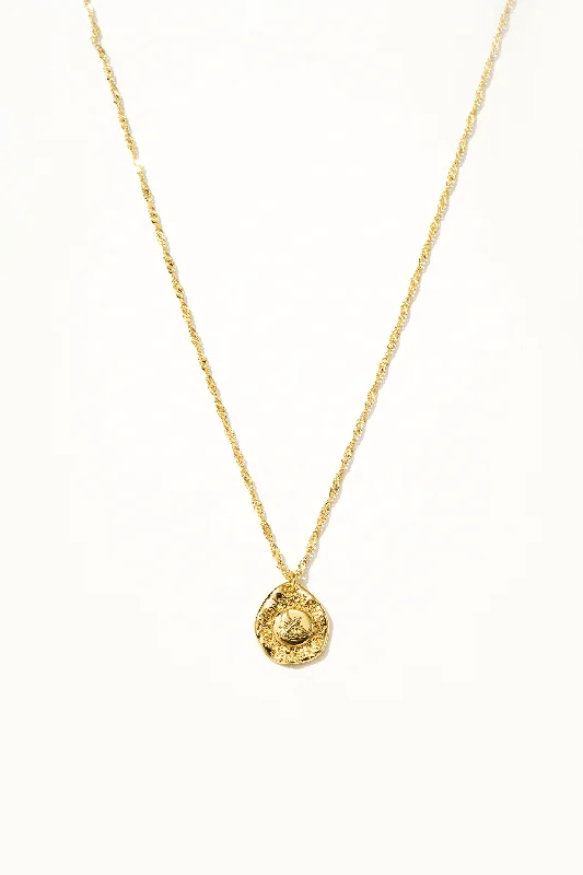 Bohemian Necklace with Stones-Vega 14K Gold Pendant Necklace