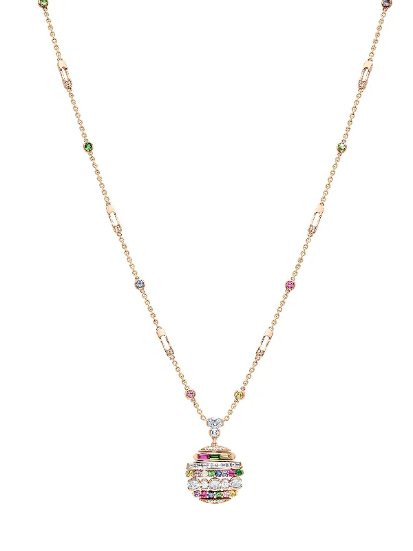 Custom Necklace for Bridesmaids-The Boodles National Gallery Collection - Play of Light Rose Gold Ruby Pendant