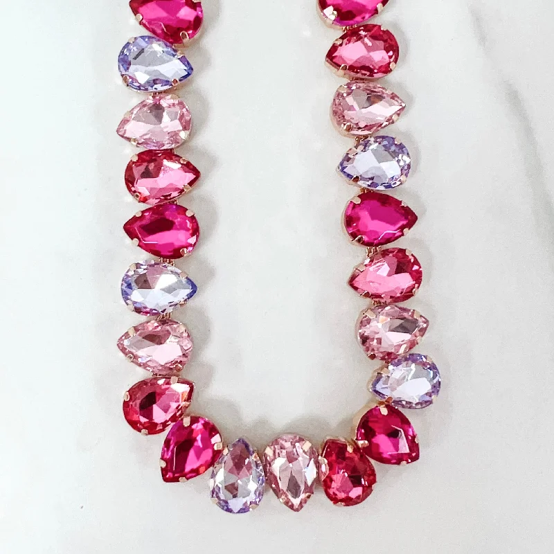 Classic Layered Necklace-Fuchsia Radiance Necklace N27