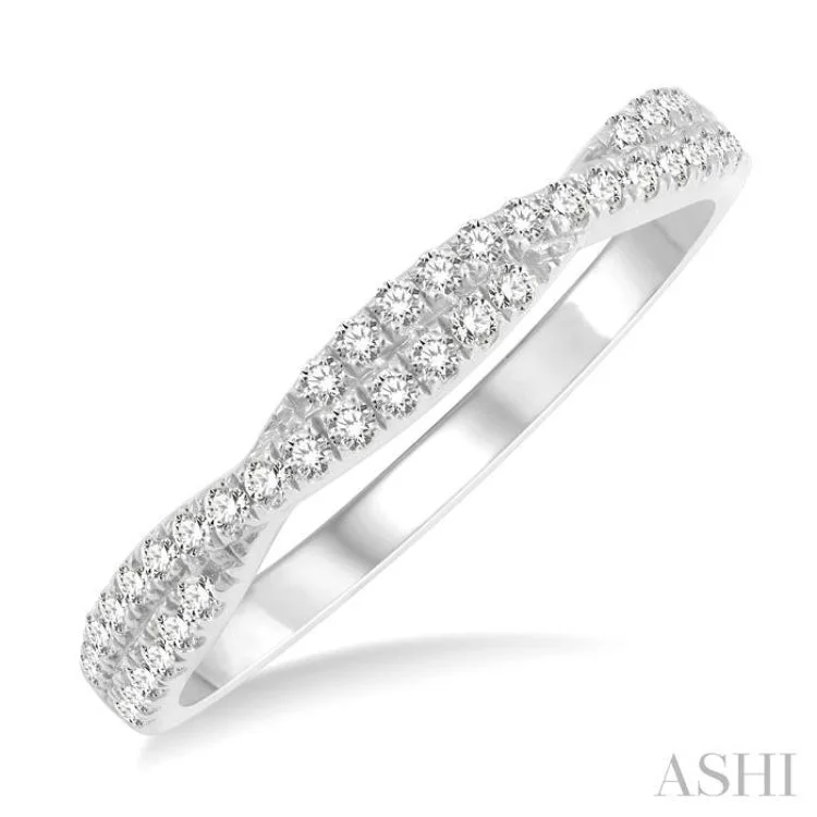 Elegant Custom Ring-.25CTRDDM STACK BAND WG 14K-G