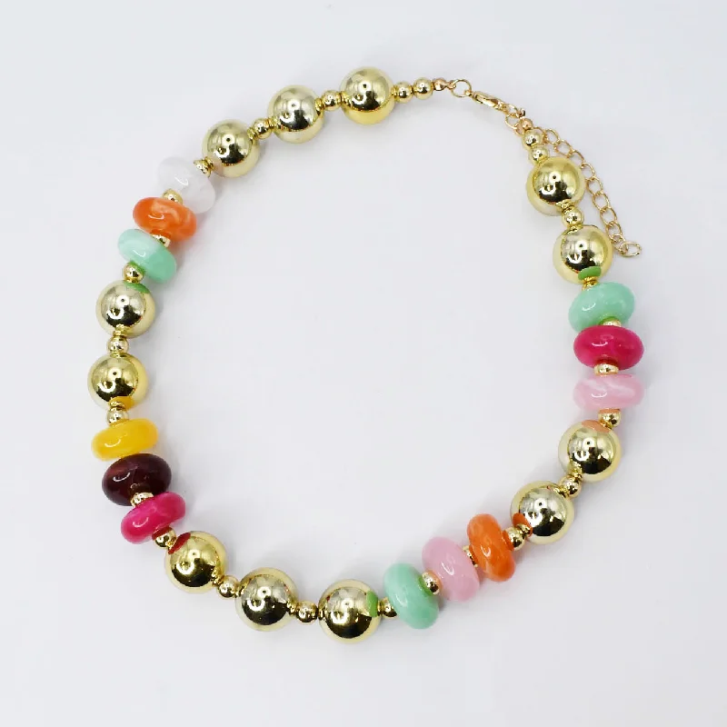 Gemstone Necklace for Weddings-Gem Pop Necklace