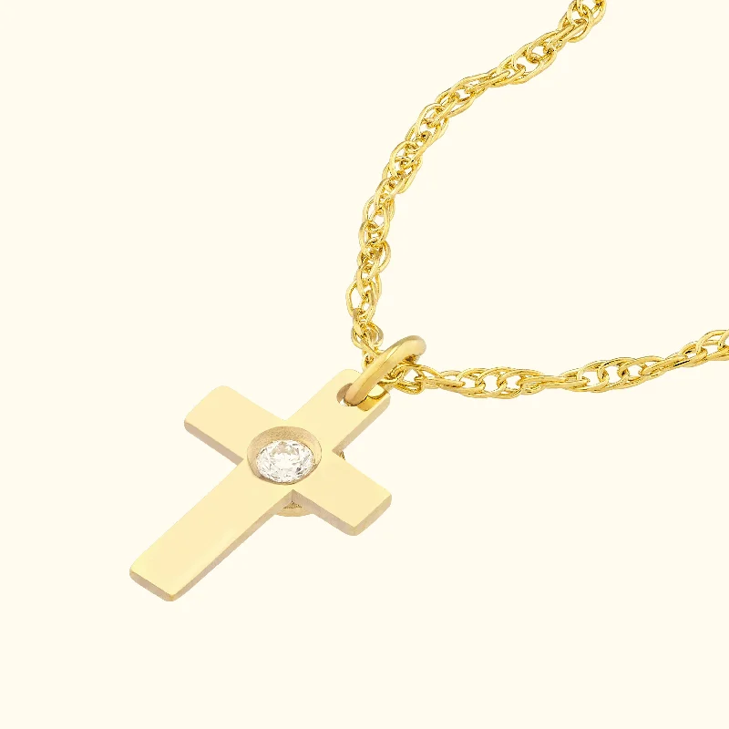 Colorful Crystal Necklace-So You Diamond Cross Necklace