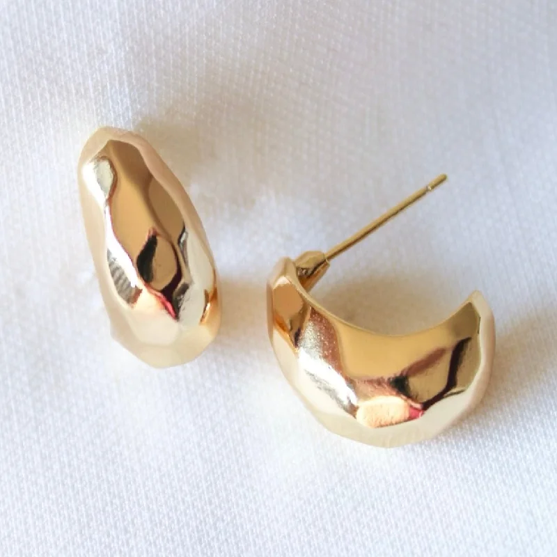 Modern Silver Earrings-Kinsey Designs | Eden Gold Tone Hoop Earrings