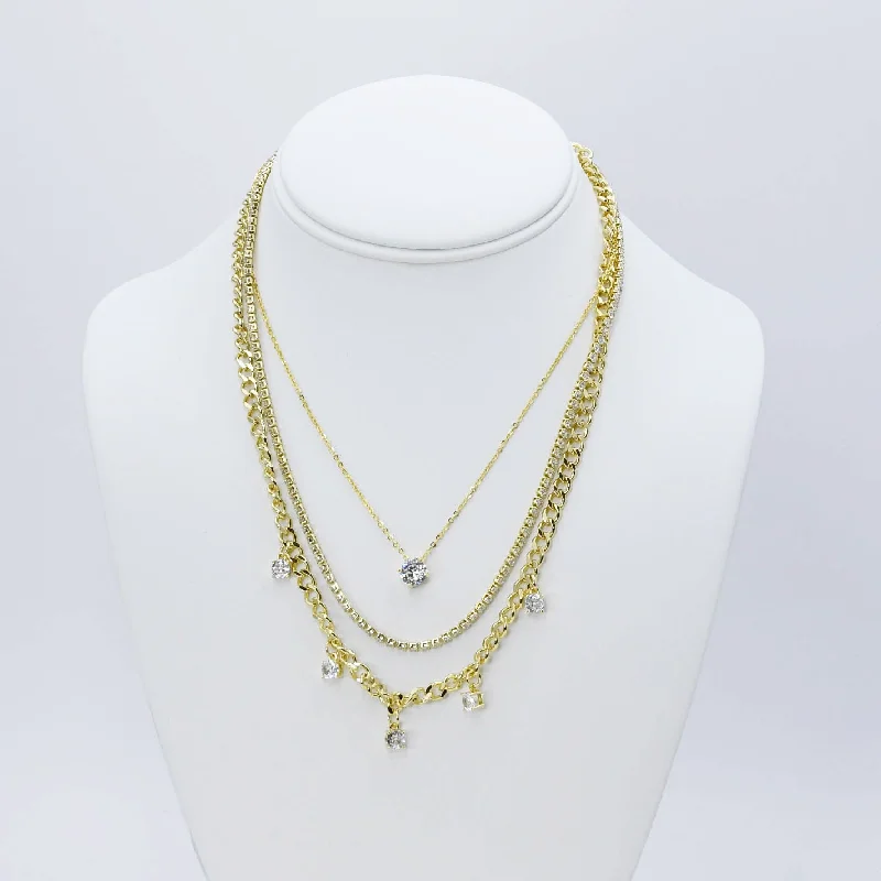 Customizable Gold Necklace-Harmony Layers Necklace M19