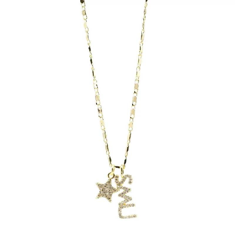 Trendy Layered Necklace for Teens-SMU Star Necklace Gold T34