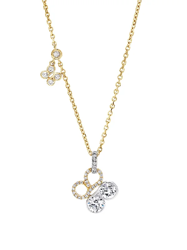 Silver Chain Necklace-Be Boodles Yellow Gold Diamond Pendant