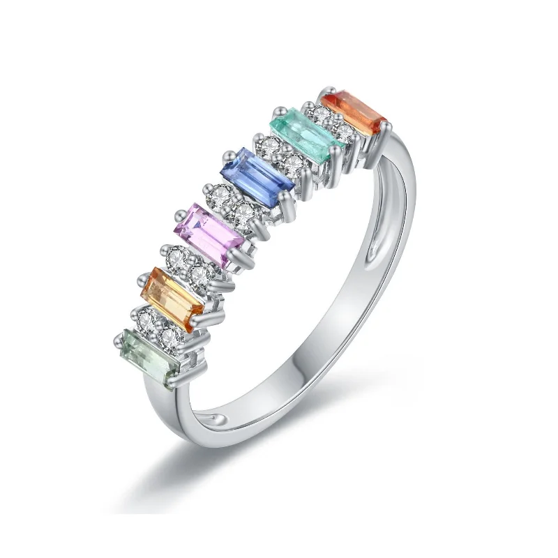 Men's Ring with Diamonds-Multi Sapphire and Diamond Ring