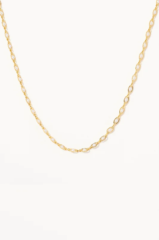 Trendy Gold Chain Necklace-Braided Pearl Necklace