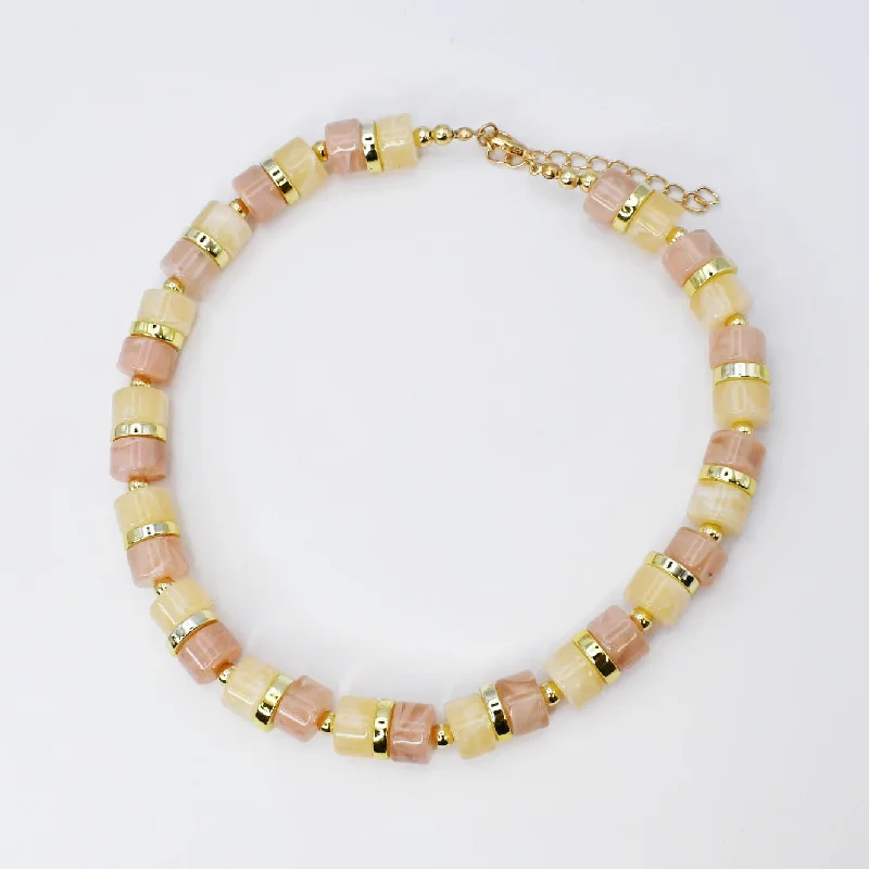 Luxury Gemstone Necklace-Chic Nude Necklace