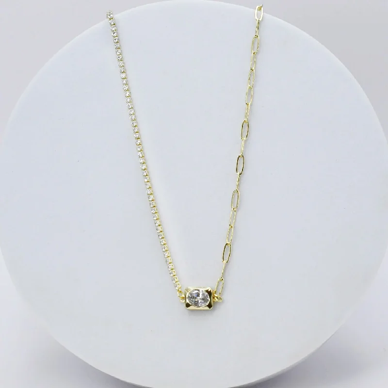 Modern Wedding Necklace-The Kathleen Necklace Gold K10