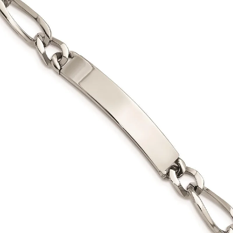 Dainty Diamond Bracelet for Women-Stainless Steel Polished ID Bracelet