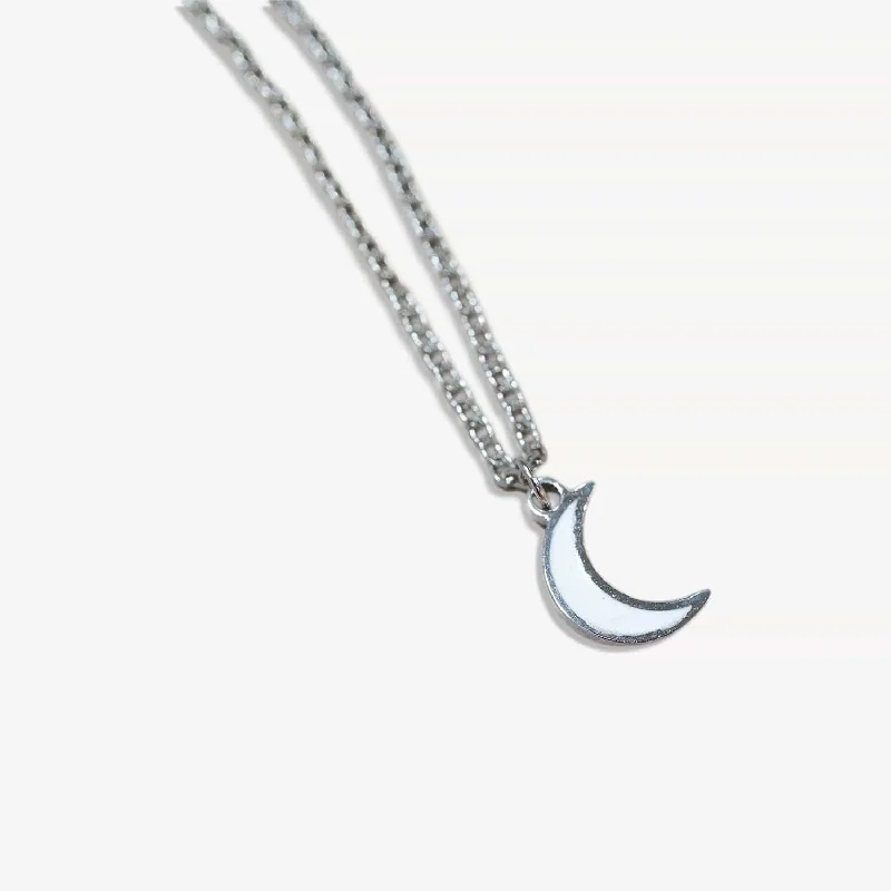 Handmade Gemstone Necklace-Lumina Luna Crescent necklace