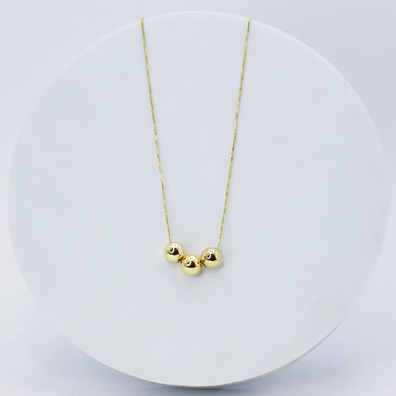 Fine Diamond Necklace-Triple Fireball Necklace C-27