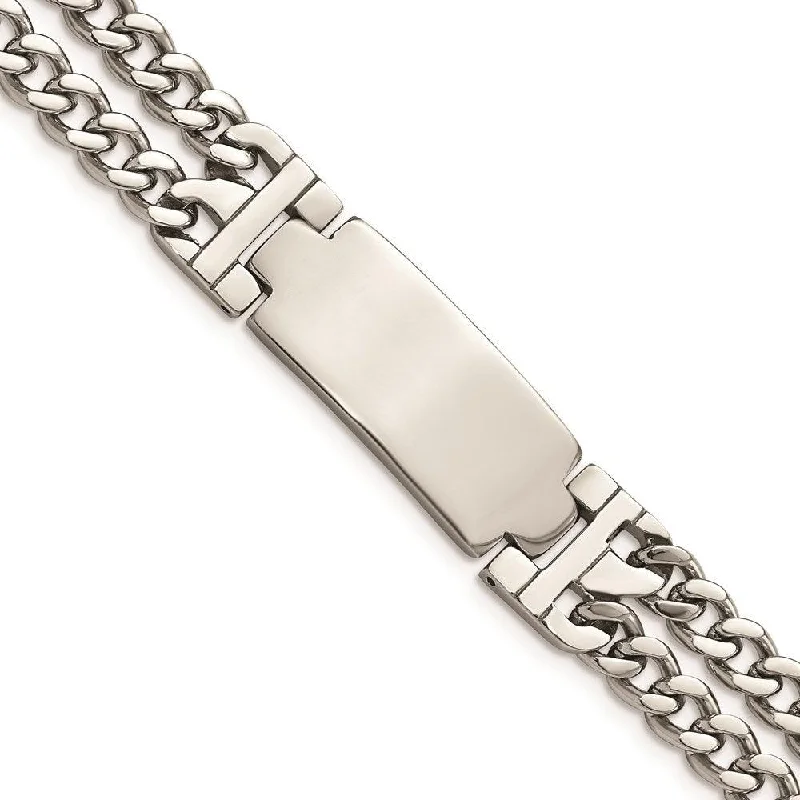 Elegant Rose Gold Bracelet-Stainless Steel Polished Adjustable 7.75 with 1/2 inch ext. ID Bracelet