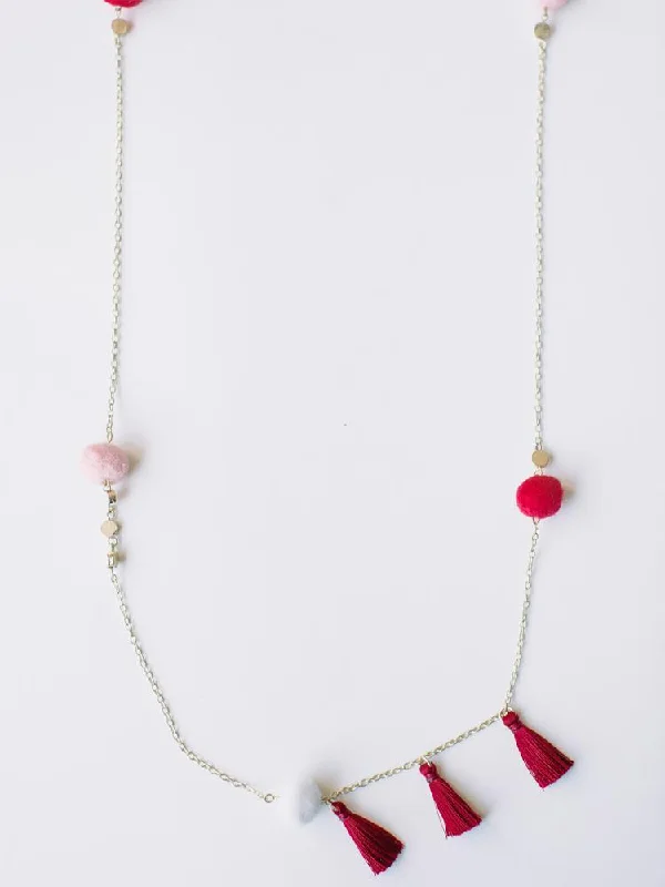 Fine Diamond Necklace-Fete Necklace - Red