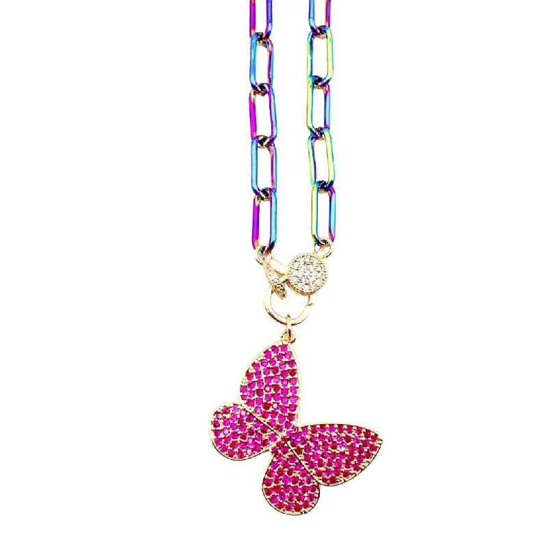 Bohemian Style Necklace-Dazzling Butterfly Necklace K3