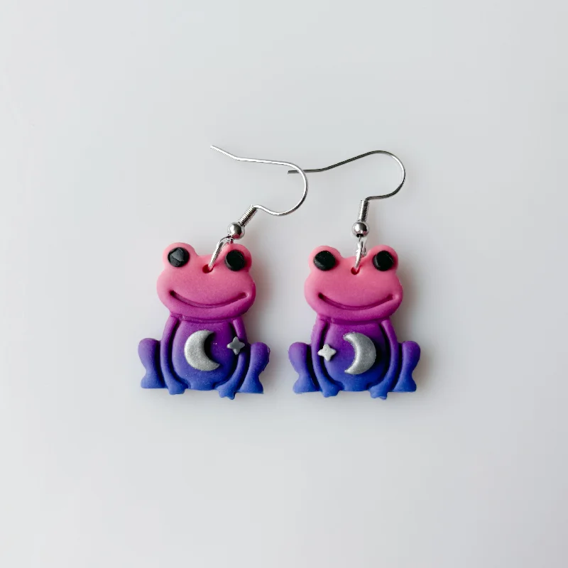 Stunning Wedding Earrings-BI OMBRE FROG EARRINGS