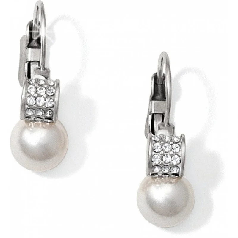 Gemstone Stud Earrings-Brighton | Meridian Petite Pearl Leverback Earrings