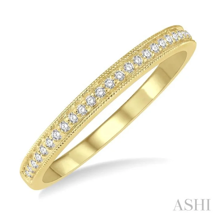 Stunning Gold Ring for Women-1/10 ctw Round Cut Diamond Wedding Band in 14K Yellow Gold