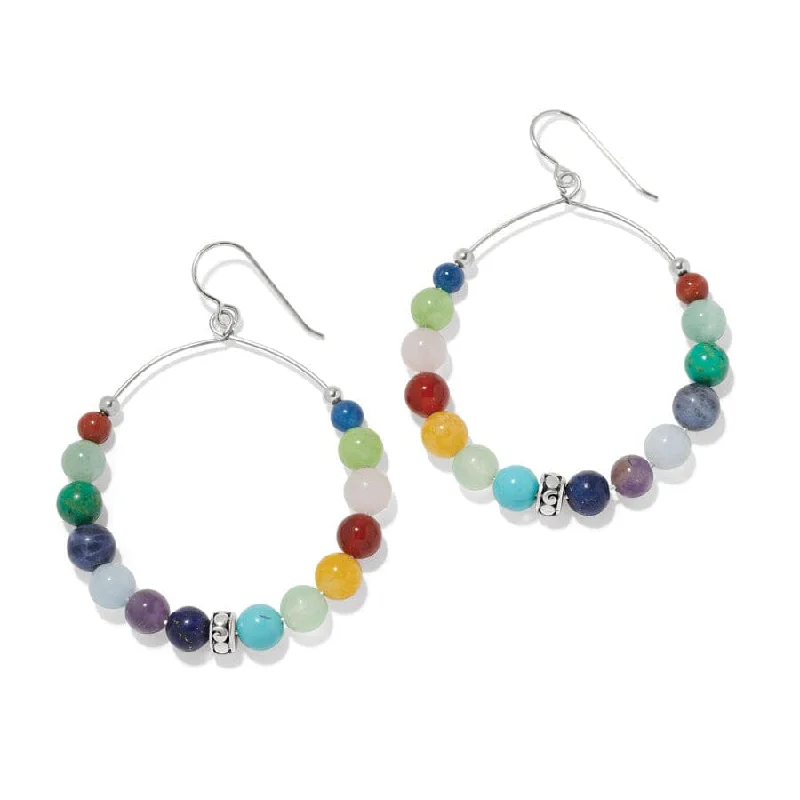 Modern Silver Drop Earrings-Brighton | Contempo Confetti French Wire Circle Drop Earrings