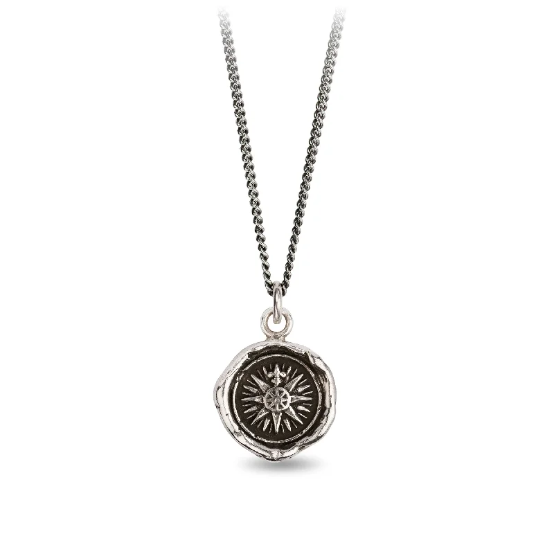 Trendy Pearl Necklace-Direction Talisman Necklace