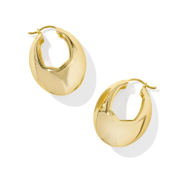 Tiny Huggie Earrings-Kendra Scott | Liana Hoop Earrings in Gold