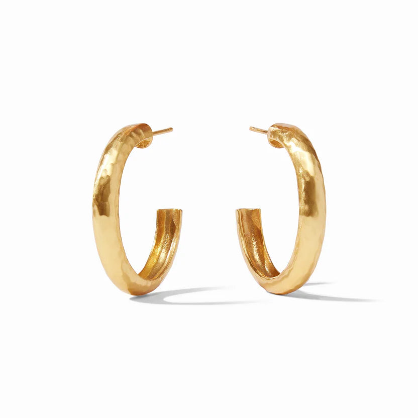 Luxury Earrings for Wedding-Julie Vos | Havana Medium Hoop Earrings in Gold