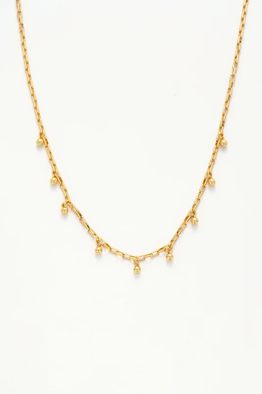 Beautiful Gold Pendant Necklace-Tallulah 18k Gold Bead Drops Necklace