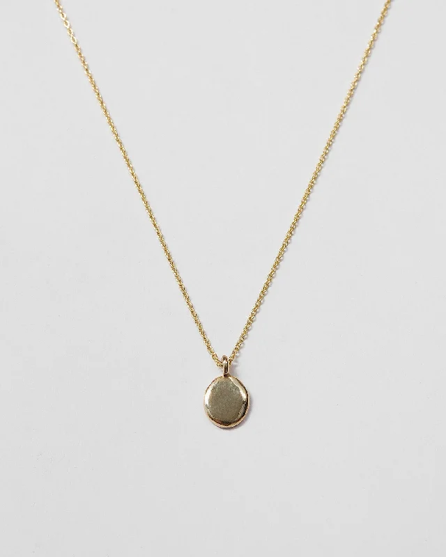 Heart Necklace with Diamonds-Tiny Drop Necklace in 14k Gold