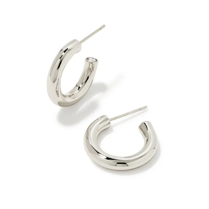 Minimalist Stud Earrings-Kendra Scott | Colette Huggie Earrings in Silver