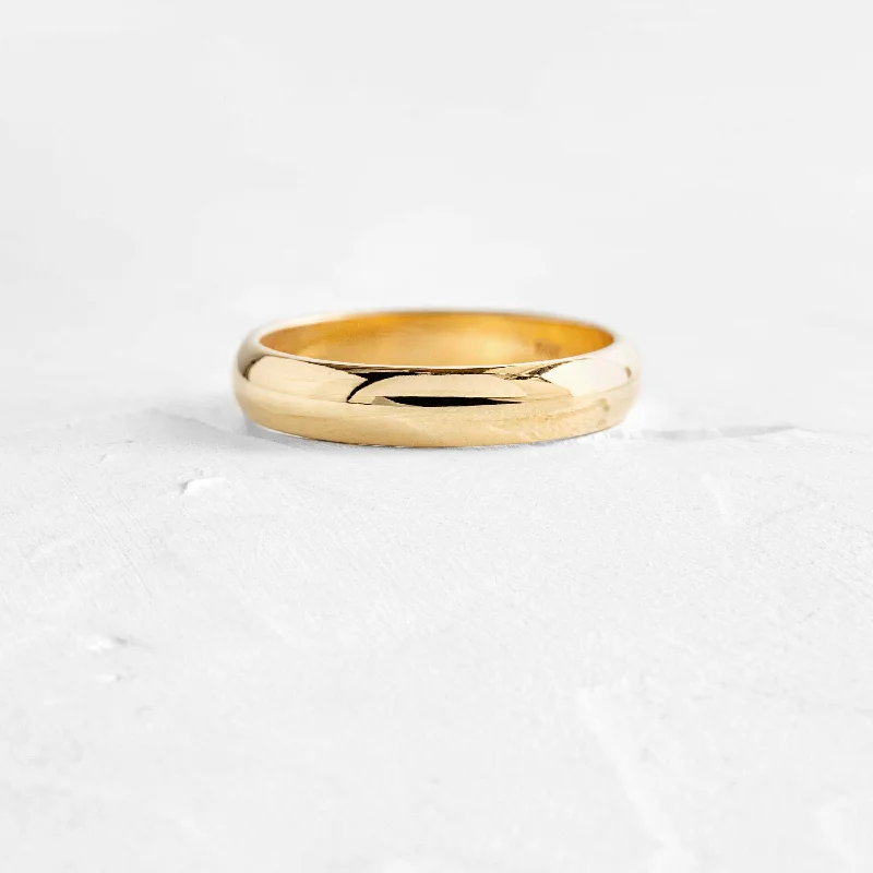 Men's Wedding Band-Half Round Band