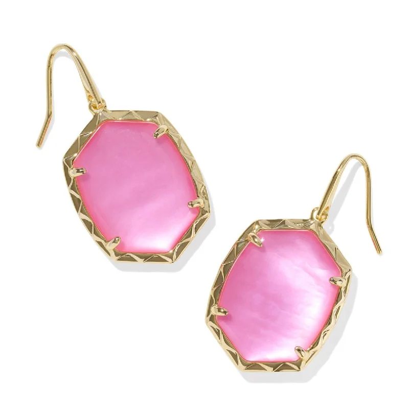 Modern Gold Earrings-Kendra Scott | Daphne Gold Drop Earrings in Azalea Illusion