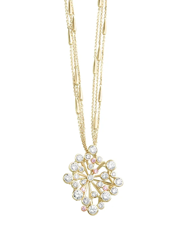 Luxury Custom Necklace-Raindance Chelsea Large Yellow Gold Diamond Pendant