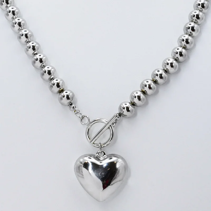 Customizable Crystal Necklace-Mega Love Silver Necklace J33