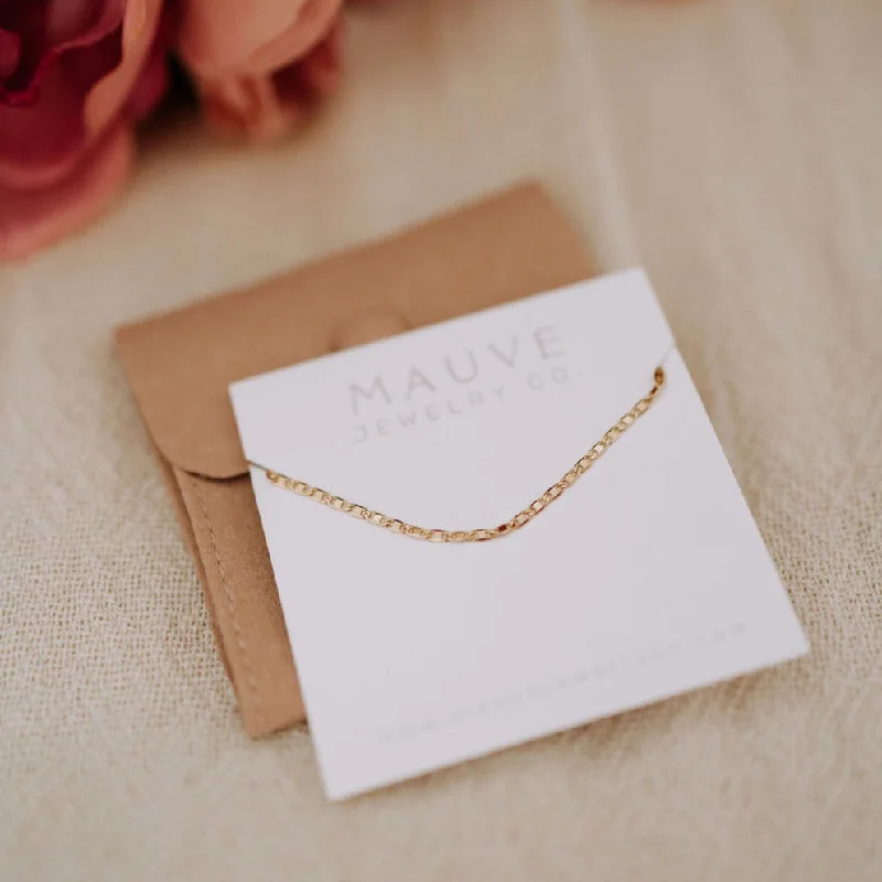 Trendy Layered Necklace for Teens-Hannah Gold Filled Mariner Necklace