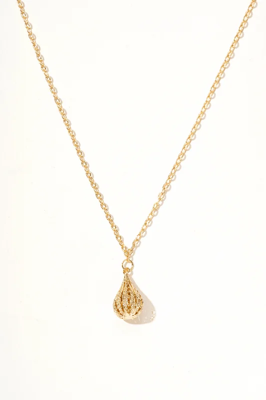 Designer Silver Necklace-Oriana Balloon 14k Gold Pendant Necklace