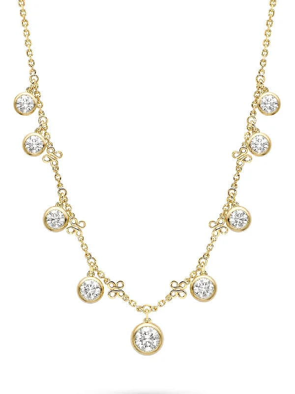 Elegant Sapphire Necklace-Beach Large Yellow Gold Diamond Necklace