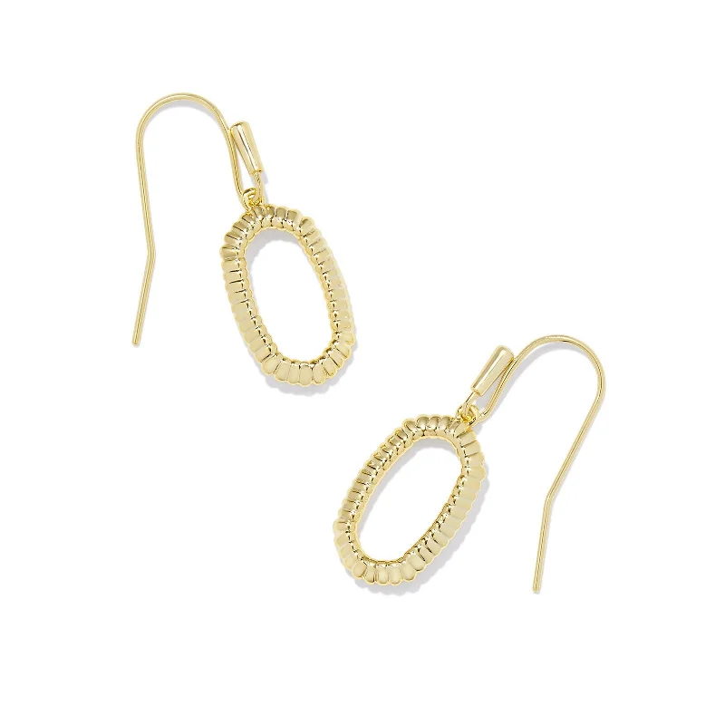 Elegant Gemstone Earrings-Kendra Scott | Lee Ridge Open Frame Earrings in Gold