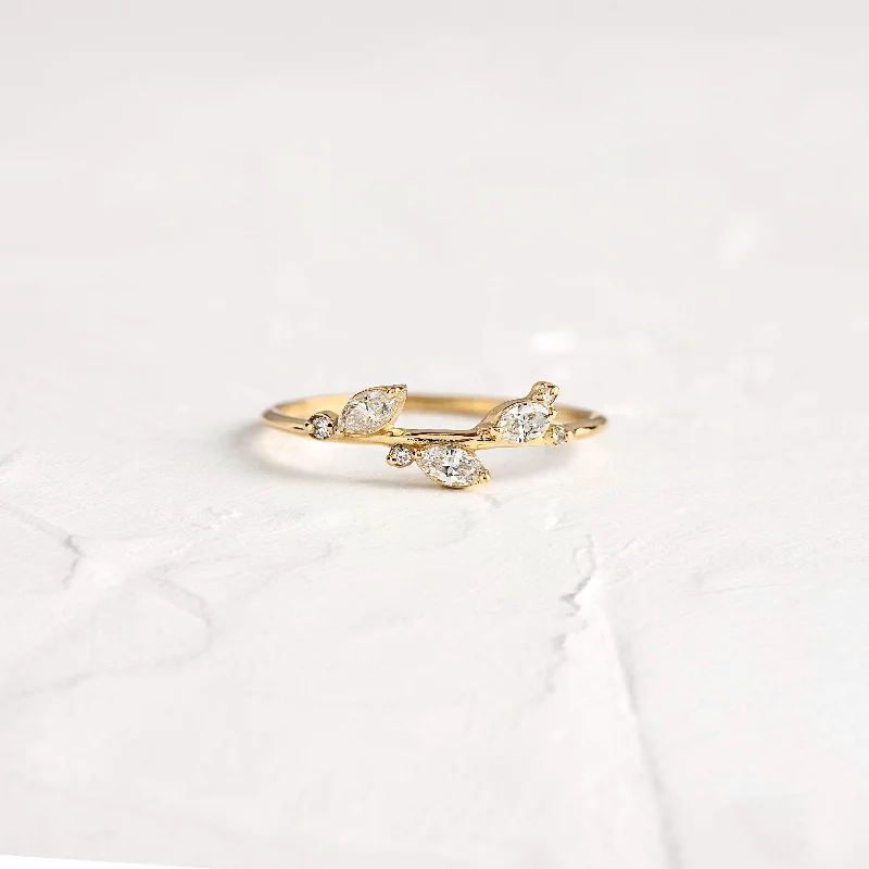 Rose Gold Wedding Ring Set-By the Bushel Ring