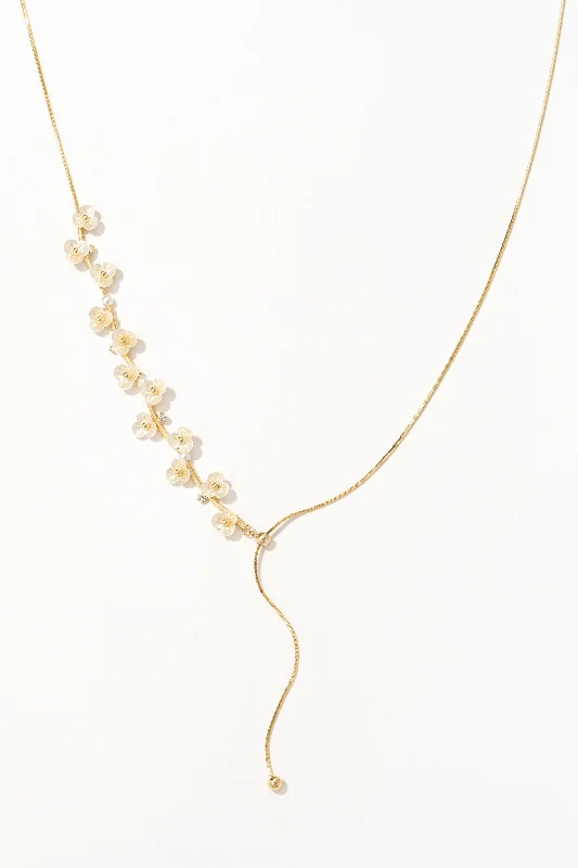 Modern Wedding Necklace-Odette Floral Necklace