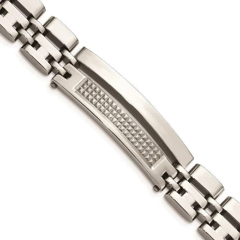 Women’s Adjustable Beaded Bracelet-Stainless Steel Brushed & Polished Bracelet