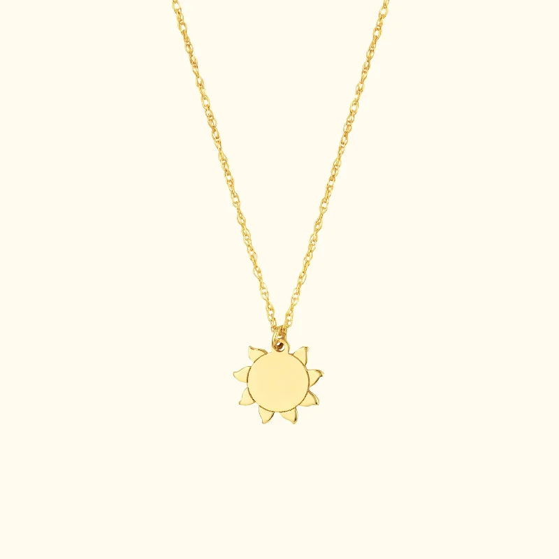 Elegant Sapphire Necklace-Mini Sun Necklace